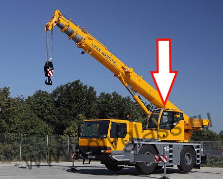 Автокран LIEBHERR LTM 1030, LTM 1050, LTM 1055, LTM 1060, LTM 1070, LTM 1080 - Стекло крыши кабины крановщика (бронированное триплекс), толщина 19 мм, размер 1145 мм * 722 мм, 4 слоя